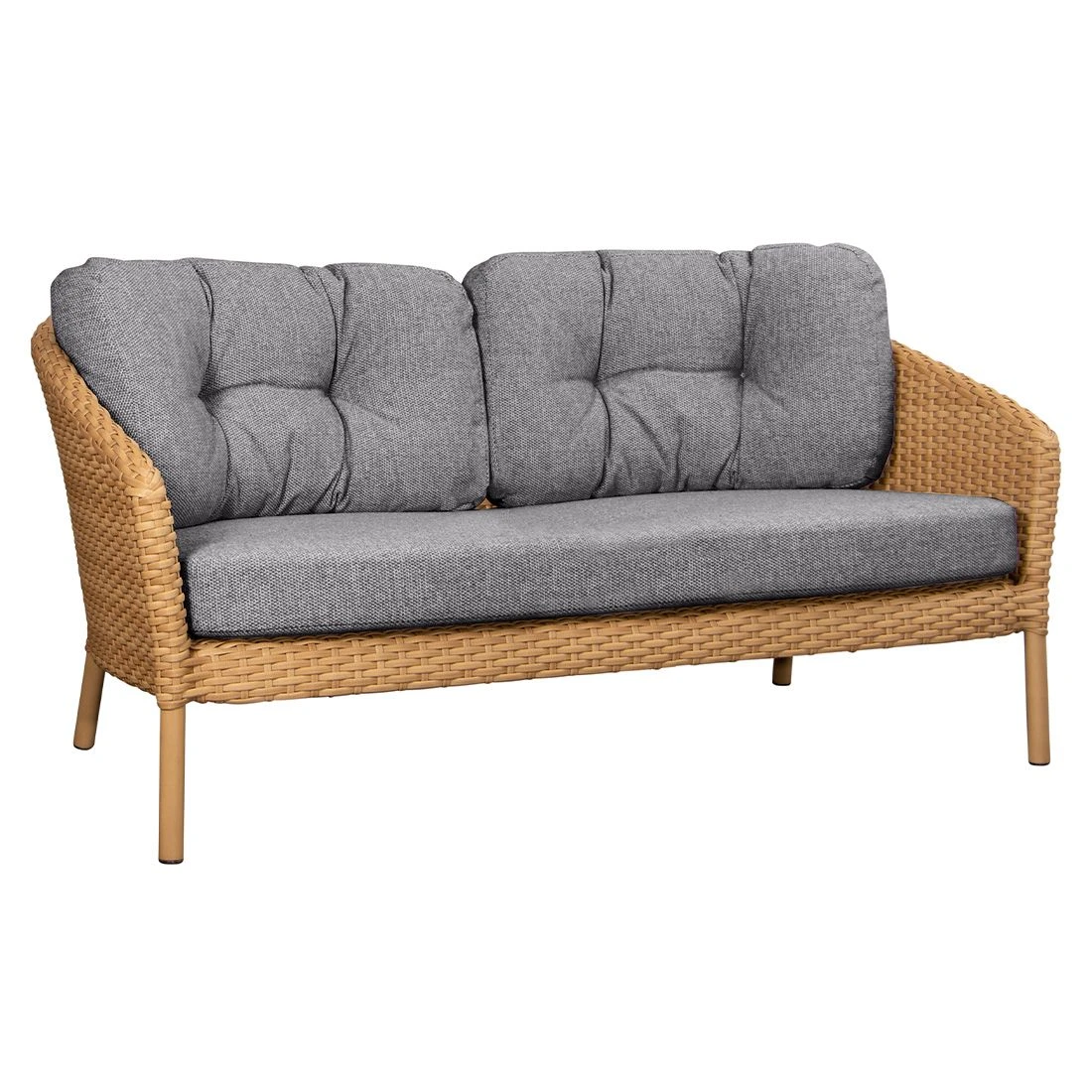 Cane-Line Ocean Gartensofa 155cm Alu/Geflecht/Polypropylen Dark Grey/Natur 2 Cane-Line Ocean Gartensofa 155cm Alu/Geflecht/Polypropylen Dark Grey/Natur – Bild 2