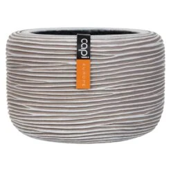 Capi Nature Rib Pflanztopf Ø18x11,6cm Elfenbein