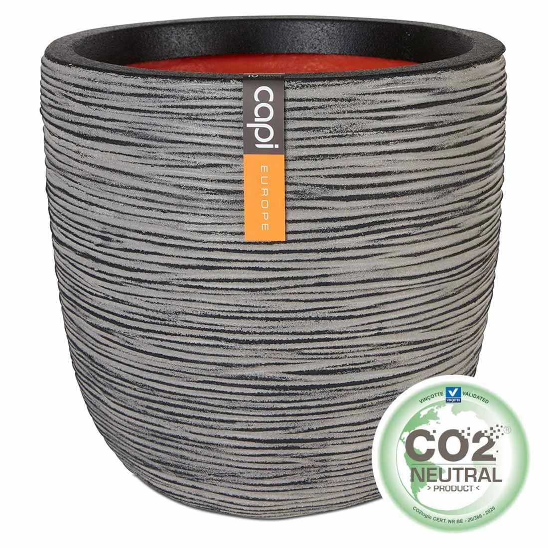 Capi Nature Rib Pflanztopf Ø55x53cm Kunststoff Anthrazit 1 Capi Nature Rib Pflanztopf Ø55x53cm Kunststoff Anthrazit
