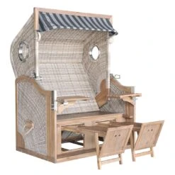 DeVries Pure Greenline 175XL Strandkorb Geflecht/Akazie Ice Flower 12 DeVries Pure Greenline 175XL Strandkorb Geflecht/Akazie Ice Flower -Garten Paradies Verkauf devries pure greenline 175xl strandkorb geflecht akazie 1352728 4