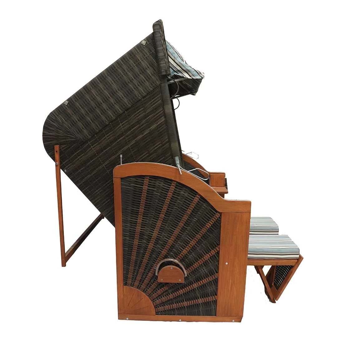 DeVries Pure Classic XL Strandkorb Pinie/Geflecht Des.444 Antique Brown 4 DeVries Pure Classic XL Strandkorb Pinie/Geflecht Des.444 Antique Brown – Bild 4