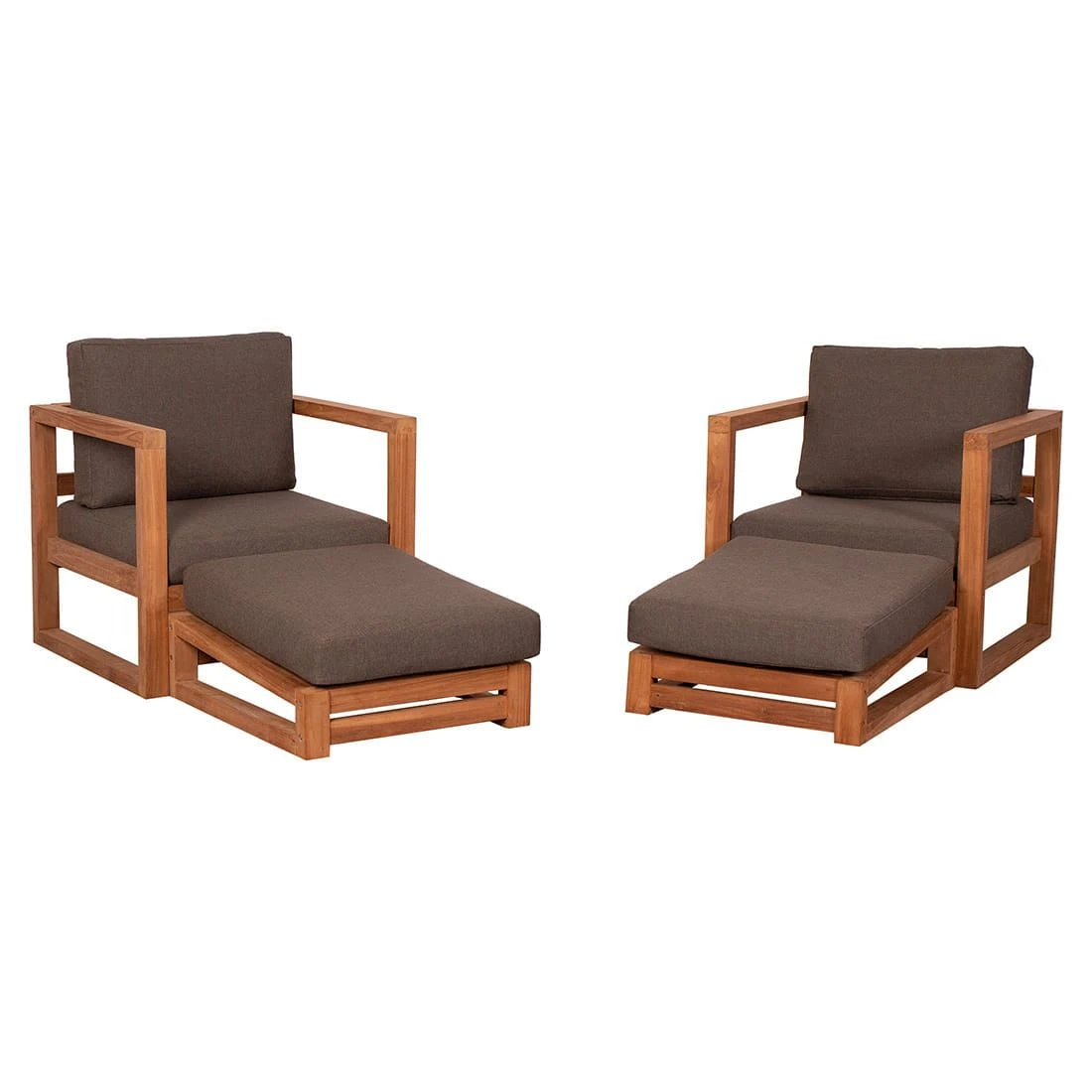 DeVries Woodie Holiday Loungeset 4-tlg. Teak/Olefin Natur/Grau 1 DeVries Woodie Holiday Loungeset 4-tlg. Teak/Olefin Natur/Grau