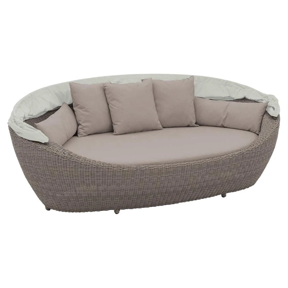 Domus Ventures Paradiso Loungeinsel Halbrundgeflecht/Olefin Vintage/Grey Wash 1 Domus Ventures Paradiso Loungeinsel Halbrundgeflecht/Olefin Vintage/Grey Wash
