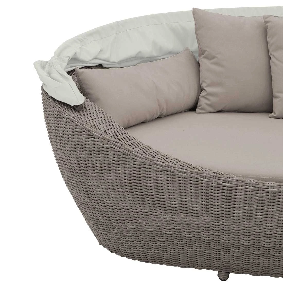 Domus Ventures Paradiso Loungeinsel Halbrundgeflecht/Olefin Vintage/Grey Wash 5 Domus Ventures Paradiso Loungeinsel Halbrundgeflecht/Olefin Vintage/Grey Wash – Bild 5