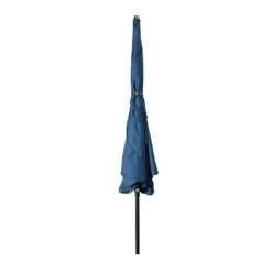 Doppler Sunline Waterproof Mittelstockschirm 225x120cm Anthrazit/Blau -Garten Paradies Verkauf doppler sunline waterproof balkonschirm 225x120cm m volant anthrazit blau 1300698 3