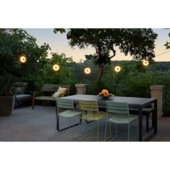 Fermob Hoop LED-Außenwandbeleuchtung 1200cm Kaktus -Garten Paradies Verkauf fermob hoop led lichterkette 120cm kaktus 1312424 12