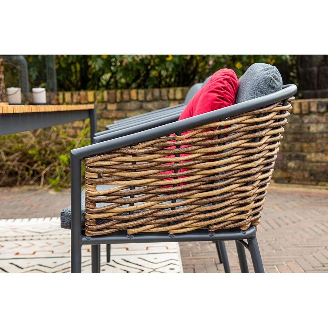 Garden Impressions Bali Gartensessel Aluminium/Rattan Carbon Black/Mystic Grey 8 Garden Impressions Bali Gartensessel Aluminium/Rattan Carbon Black/Mystic Grey – Bild 8