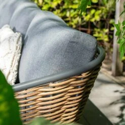 Garden Impressions Bali Dininglounge 4-tlg. Aluminium/Rattan Carbon Black/Mystic Grey -Garten Paradies Verkauf garden impressions bali loungeset 4 tlg aluminium rattan 1436141 3