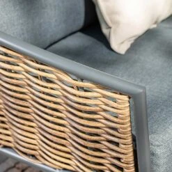 Garden Impressions Bali Dininglounge 4-tlg. Aluminium/Rattan Carbon Black/Mystic Grey -Garten Paradies Verkauf garden impressions bali loungeset 4 tlg aluminium rattan 1436141 4