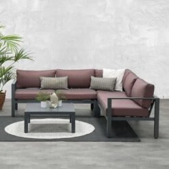 Garden Impressions Bianca Ecklounge Aluminium/Polyester Carbon Black/Copper -Garten Paradies Verkauf garden impressions bianca loungeecke aluminium polster 1350000 6