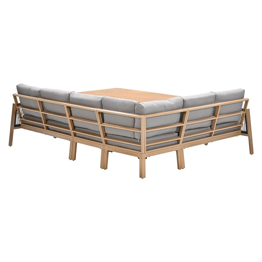 Garden Impressions Decala Dininglounge 5-tlg. Aluminium/Rope/Textilene Teaklook/Taupe 4 Garden Impressions Decala Dininglounge 5-tlg. Aluminium/Rope/Textilene Teaklook/Taupe – Bild 4