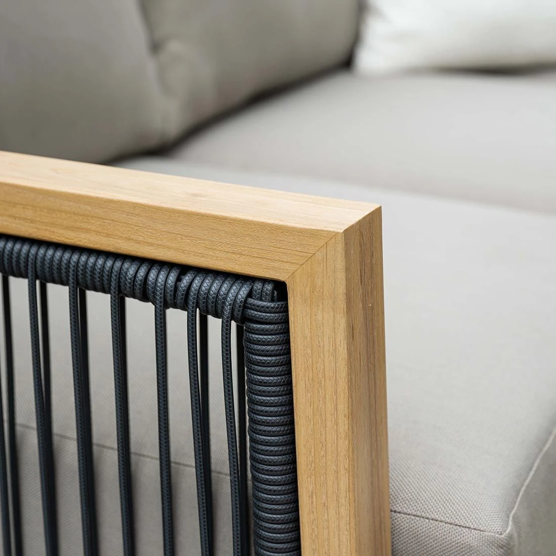 Garden Impressions Decala Dininglounge 5-tlg. Aluminium/Rope/Textilene Teaklook/Taupe 7 Garden Impressions Decala Dininglounge 5-tlg. Aluminium/Rope/Textilene Teaklook/Taupe – Bild 7