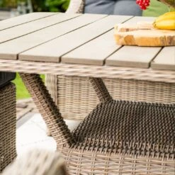 Garden Impressions Milwaukee Dininglounge Geflecht/Spun Polyester Vintage Willow/Reflex Black -Garten Paradies Verkauf garden impressions milwaukee loungeecke 4 teilig geflecht 8