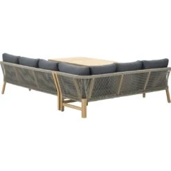 Garden Impressions Santos Dininglounge 5-tlg. Akazie/Kunstfaser Akazie White Wash/Anthrazit -Garten Paradies Verkauf garden impressions santos dininglounge 5 tlg links akazie polster 1436152 6