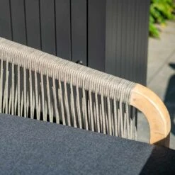 Garden Impressions Santos Dininglounge 5-tlg. Akazie/Kunstfaser Akazie White Wash/Anthrazit -Garten Paradies Verkauf garden impressions santos dininglounge 5 tlg links akazie polster 1436152 8