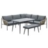 Garden Impressions Semarang Dininglounge Aluminium/Rope Carbon Black/Mystic Grey