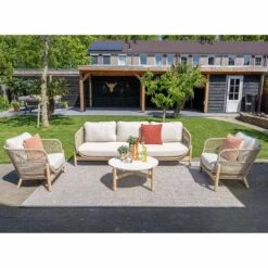 Garden Impressions Talara Loungeset 4-tlg. Akazie/Polster Akazie White Wash/Sand