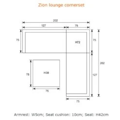 Garden Impressions Zion Ecklounge Aluminium/Polster Carbon Black/Mystic Grey -Garten Paradies Verkauf garden impressions zion loungeecke aluminium polster 1350143 11