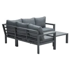 Garden Impressions Zion Ecklounge Aluminium/Polster Carbon Black/Mystic Grey -Garten Paradies Verkauf garden impressions zion loungeecke aluminium polster 1350143 3