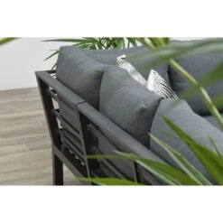 Garden Impressions Zion Ecklounge Aluminium/Polster Carbon Black/Mystic Grey -Garten Paradies Verkauf garden impressions zion loungeecke aluminium polster 1350143 9