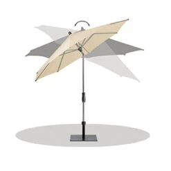 Glatz Alu Twist Mittelstockschirm Ø330cm Ash 9 Glatz Alu Twist Mittelstockschirm Ø330cm Ash -Garten Paradies Verkauf glatz stockschirm alu twist rund 330cm stoff 151 ash 4