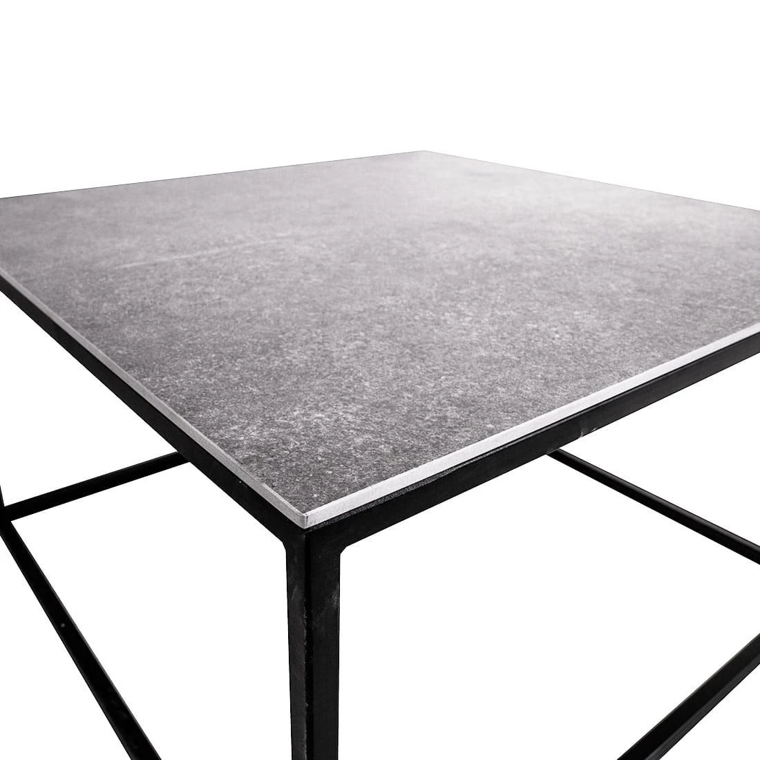 GRADEL Frame Alex Loungetisch 100x60cm Eisen/Keramik Schwarz/Betongrau 2 GRADEL Frame Alex Loungetisch 100x60cm Eisen/Keramik Schwarz/Betongrau – Bild 2