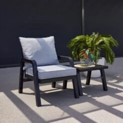 Hartman Ibiza Loungesessel Kunststoff/Olefin Anthrazit/Hellgrau -Garten Paradies Verkauf hartman ibizia loungesessel kunststoff olefin 1394330 3