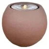 Heissner Ball LED Gartenbrunnen Polystone Rostfarben