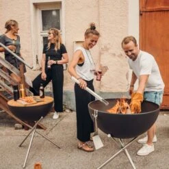 Höfats BOWL 70 Feuerschale Mit Dreibein Edelstahl/Stahl Silber/Schwarz -Garten Paradies Verkauf hoefats bowl 70 feuerschale mit dreibein edelstahl stahl 1464466 4
