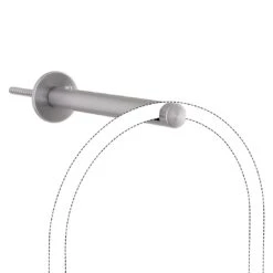 Höfats Oval Candle Wandhalterung Edelstahl Silber