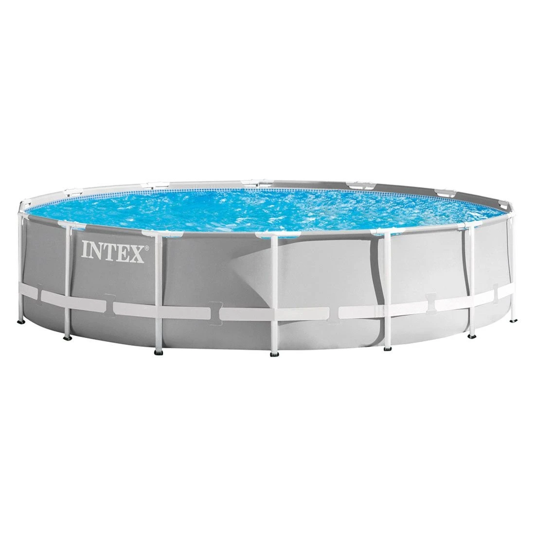 Intex PrismFrame Pool-Set Inkl GS-Filterpumpe Ø427x107cm Grau 1 Intex PrismFrame Pool-Set Inkl GS-Filterpumpe Ø427x107cm Grau