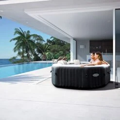 Intex PureSpa Jet + Bubble Deluxe Whirlpool 795 L Onyx Black -Garten Paradies Verkauf intex purespa jet bubble deluxe whirlpool 795 l onyx black 1187442 3