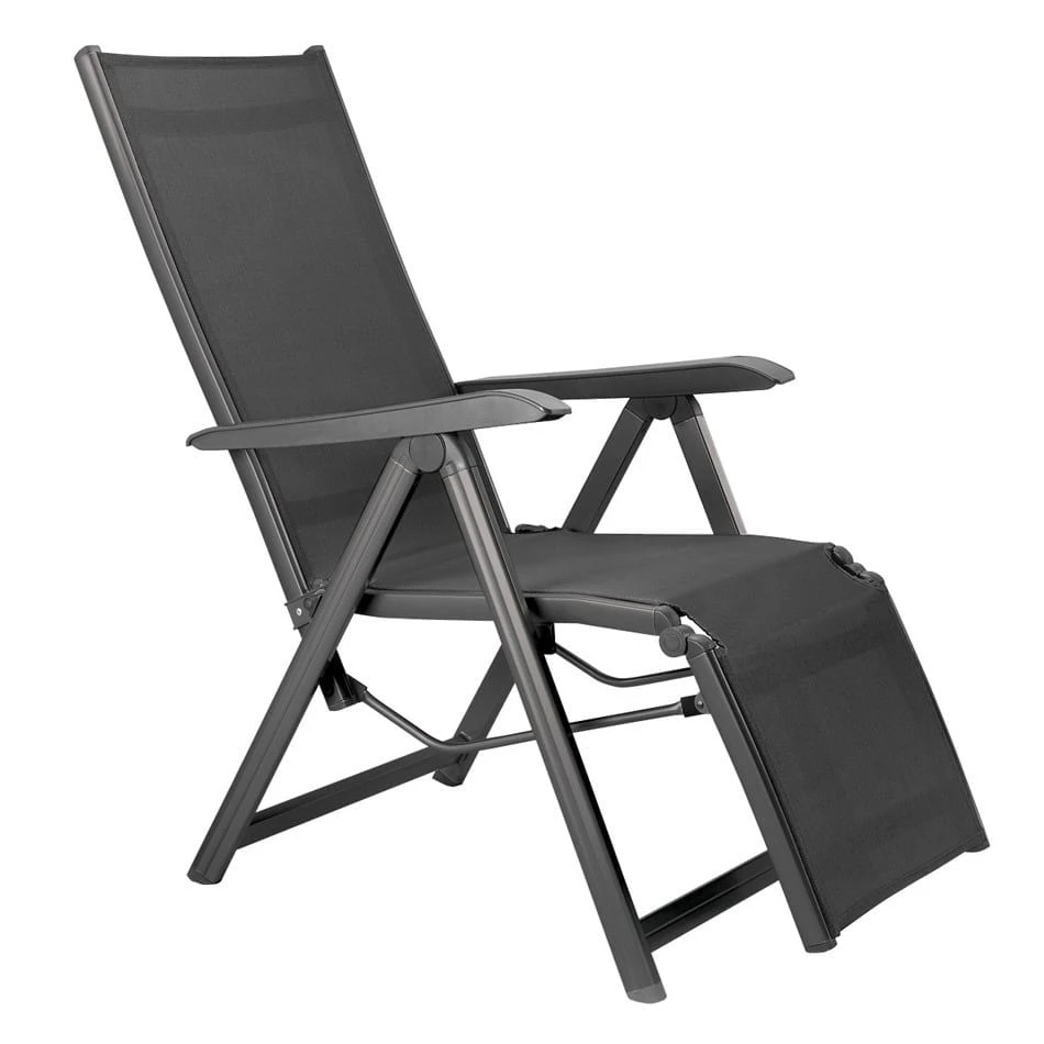 Kettler Basic Plus Relaxsessel Aluminium/Textilene Anthrazit/Anthrazit 2 Kettler Basic Plus Relaxsessel Aluminium/Textilene Anthrazit/Anthrazit – Bild 2