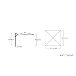 Kettler Easy Swing Ampelschirm 300x300cm Alu/Polyester Anthrazit/Hellgrau Meliert -Garten Paradies Verkauf kettler easy swing ampelschirm 300x300cm alu polyester anthrazit hellgrau meliert 1306539 3