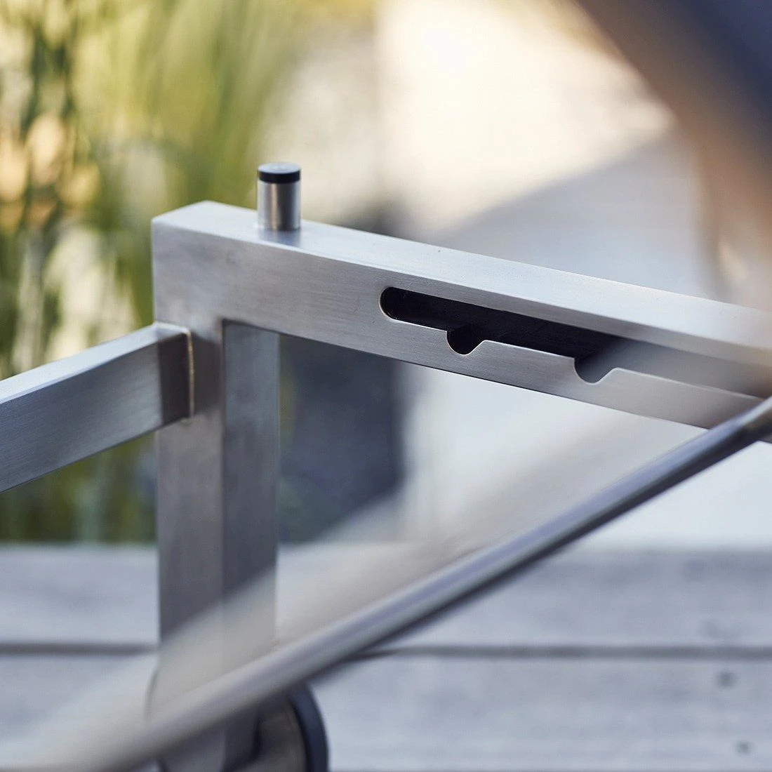 Kettler Feel Gartenliege Edelstahl/Textilene Grau Meliert 10 Kettler Feel Gartenliege Edelstahl/Textilene Grau Meliert – Bild 10