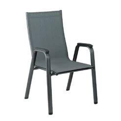 Kettler Cirrus Stapelsessel Aluminium/Textilene Anthrazit/Anthrazit-Grau -Garten Paradies Verkauf kettler hks cirrus stapelsessel aluminium textilen anthrazit anthrazit grau 1