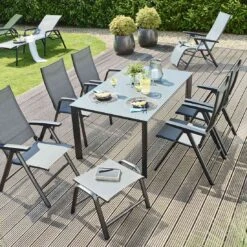 Kettler Cirrus Stapelsessel Aluminium/Textilene Anthrazit/Anthrazit-Grau -Garten Paradies Verkauf kettler hks cirrus stapelsessel aluminium textilen anthrazit anthrazit grau 2