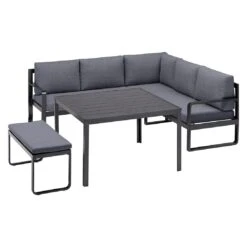 Kettler Ocean Casual Dining Loungeecke Aluminium/Polyester Anthrazit/Grau -Garten Paradies Verkauf kettler ocean casual dining loungeecke inkl kissen anthrazit grau 1271581 3