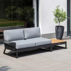 Kettler Ocean Skid Platform Gartensofa Mit Loungetisch Alu/Olefin Anthrazit/Hellgrau -Garten Paradies Verkauf kettler ocean skid 2 sitzer lounge mit tisch 70x70cm 1395870 1