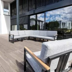 Kettler Ocean Skid Ecklounge 7-tlg. Aluminium/Olefin Anthrazit/Hellgrau Meliert -Garten Paradies Verkauf kettler ocean skid dininglounge 7 tlg aluminium olefin 1351441 1