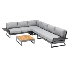 Kettler Ocean Skid Platform Ecklounge 7-tlg. Mit Loungetisch 70x70cm Alu/Olefin Anthrazit/Grau -Garten Paradies Verkauf kettler ocean skid loungecke 7 tlg mit tisch 70x70cm 1395859 1