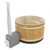 KIRAMI Comfort Family M Badefass-Set Hot Tub Ø170cm Natur/Soft Beige
