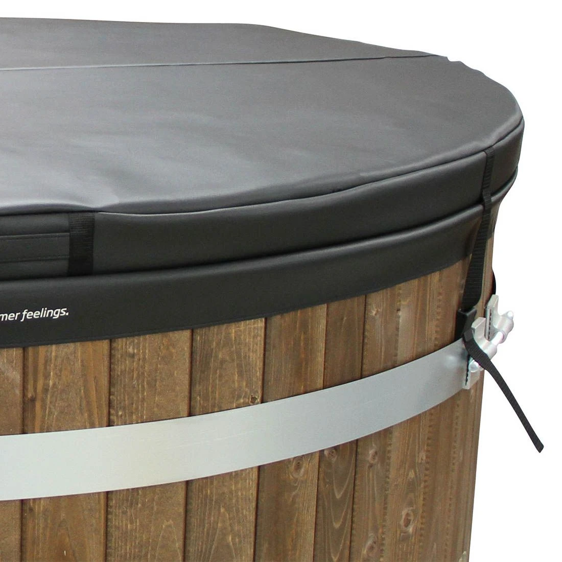 KIRAMI Comfort Steady M Badefass-Set Hot Tub Ø170cm Natur/Casual Grey 4 KIRAMI Comfort Steady M Badefass-Set Hot Tub Ø170cm Natur/Casual Grey – Bild 4