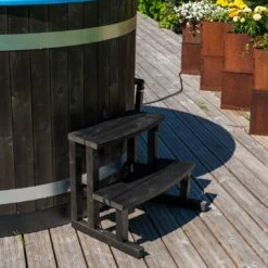 KIRAMI Original Breezy M Badefass-Set Hot Tub Ø170cm Coal Black/Light Grey -Garten Paradies Verkauf kirami original breezy m badefass set durchm170cm 1381548 8