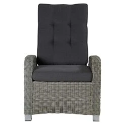 LC Garden Bilbao Gartensessel Geflecht Inkl. Kissen Grau