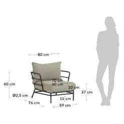 La Forma Mareluz Loungesessel Stahl/Polyester Schwarz/Beige -Garten Paradies Verkauf la forma mareluz loungesessel stahl polyester schwarz beige 1322258 3