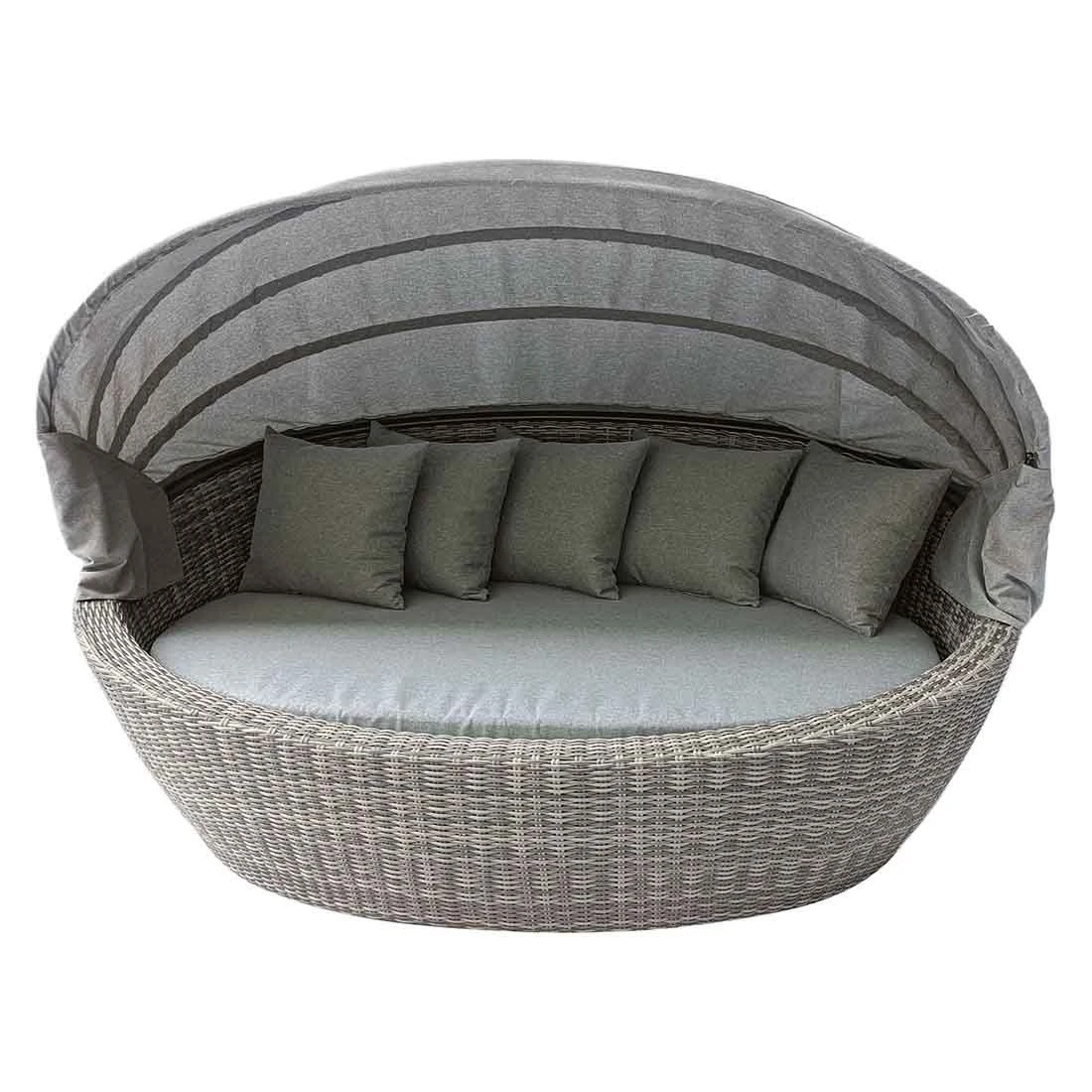 LC Garden Komido Loungeinsel Geflecht Omega Grau 1 LC Garden Komido Loungeinsel Geflecht Omega Grau