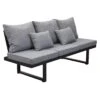 LC Garden Sondrino Gartensofa Aluminium/Polyester Schwarz/Grau