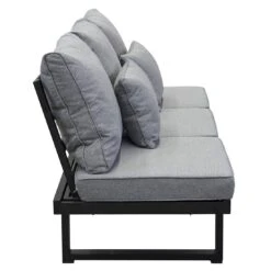 LC Garden Sondrino Gartensofa Aluminium/Polyester Schwarz/Grau -Garten Paradies Verkauf lc garden sondrino 3 sitzersofa 202x70cm aluminium polyester 1433677 5