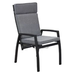 LC Garden Sondrino Gartenstuhl Aluminium/Textilene Schwarz Matt/Grau